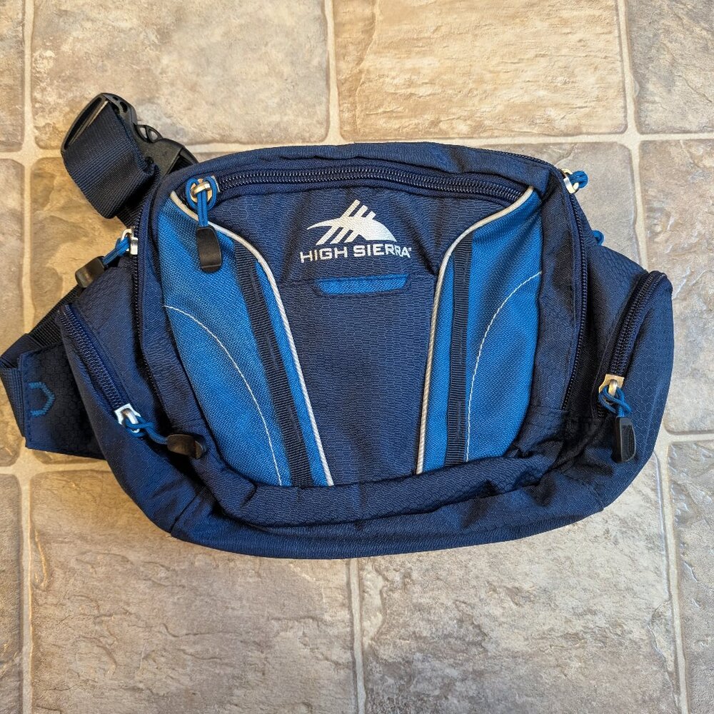 High Sierra Blue Grey Lumbar Hiking Fanny Pack